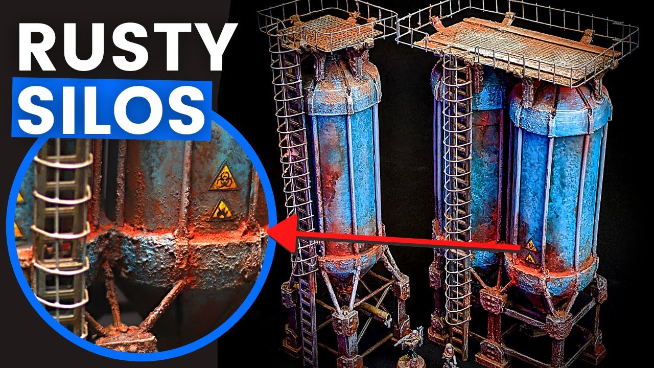 Make RUSTED Industrial Silos (40K Terrain)