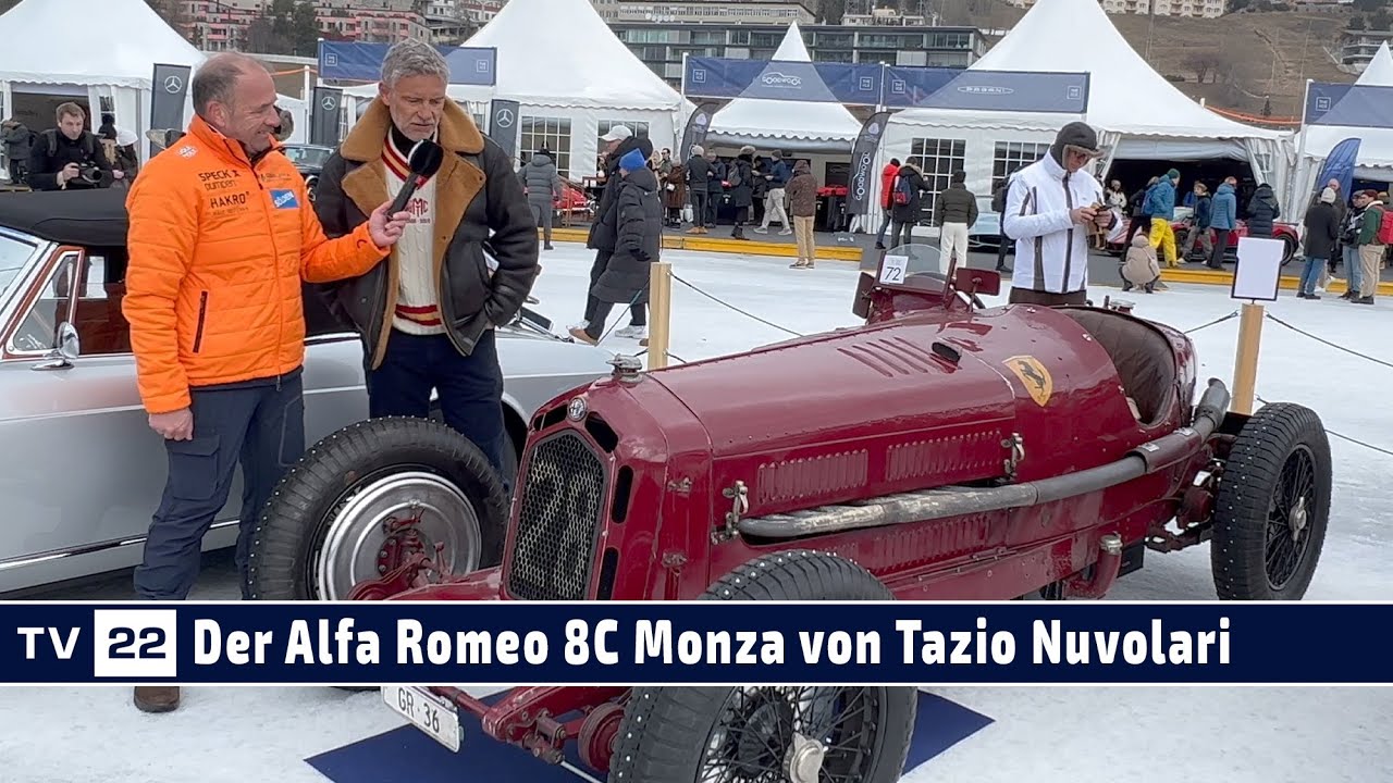 MOTOR TV22: Der Alfa Romeo 8C Monza von Tazio Nuvolari bei The Ice St. Moritz 2023