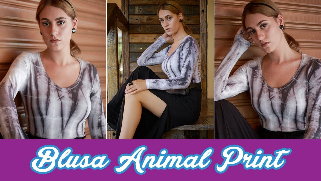 Blusa Animal Print - Tingimento com a técnica Tie-Dye