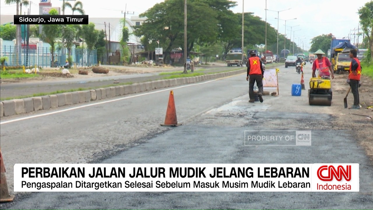 Perbaikan Jalan Jalur Mudik Dikebut Jelang Lebaran