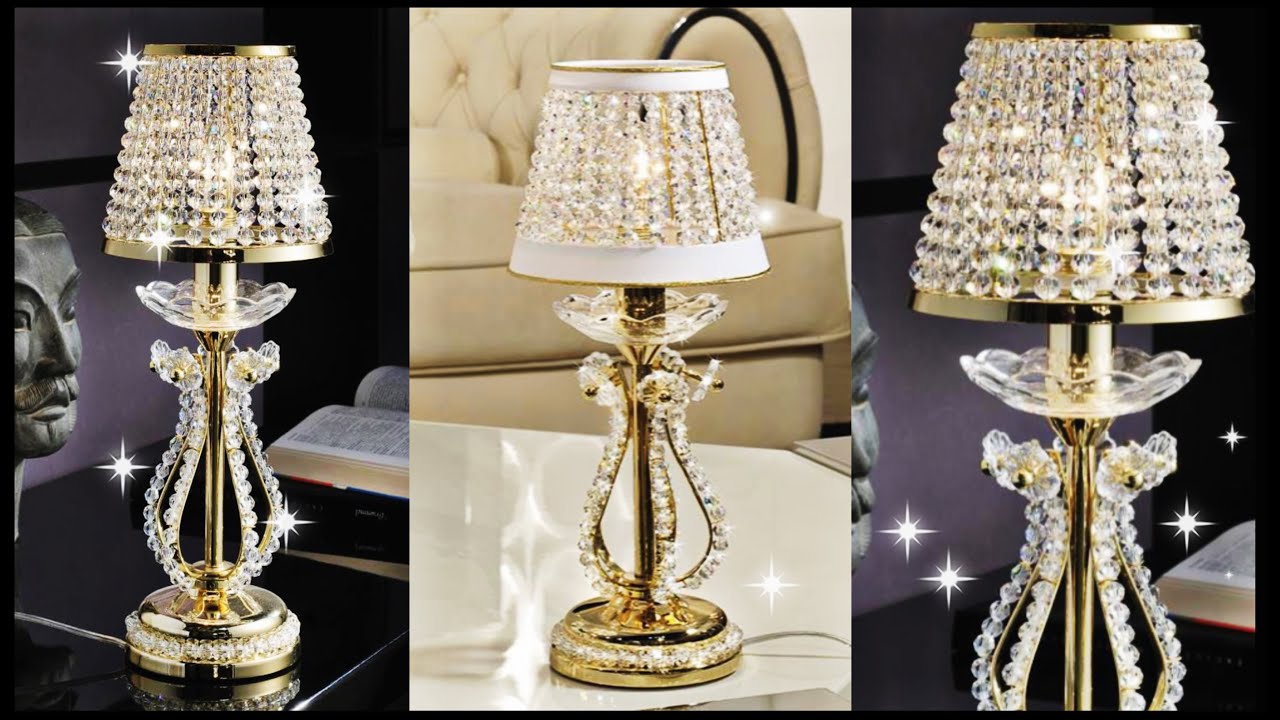 💕HOW TO MAKE GLAM TABLE LAMP 💕| LED LAMP | DIY LIGHTING IDEAS | FASHION PIXIES