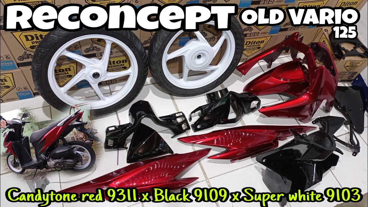 Mengkonsep Ulang Vario 125 pake merah candy | Candytone Red 9311 Diton Premium