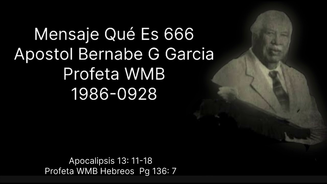 Apostol Bernabe G Garcia Qué Es 666