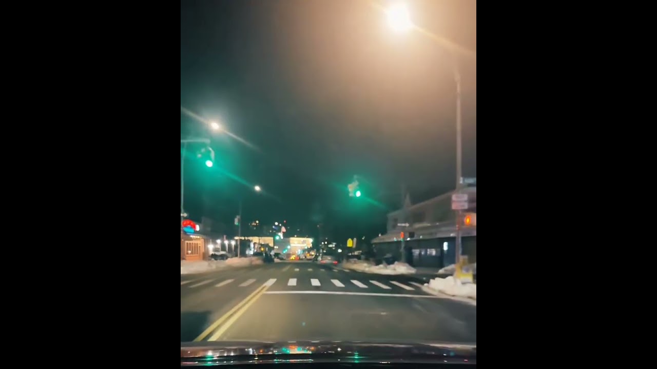 New York Night Drive Flushing Queens Ny 