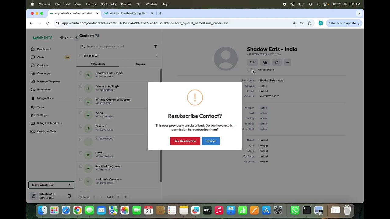 Whinta Opt-In & Opt-Out Settings | Manage WhatsApp Consent the Right Way