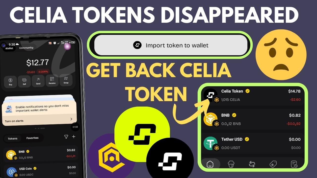 Celia Tokens Disappeared? How to Restore Celia Token in Celia Wallet (Import Token Fix Guide)