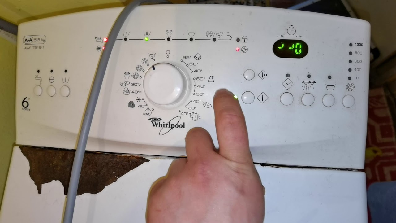 ❌ Whirlpool AWE7516/1 5.5 KG ❌ Washing machine ❌ Service test mode ❌ Final spin cycle 1000RPM