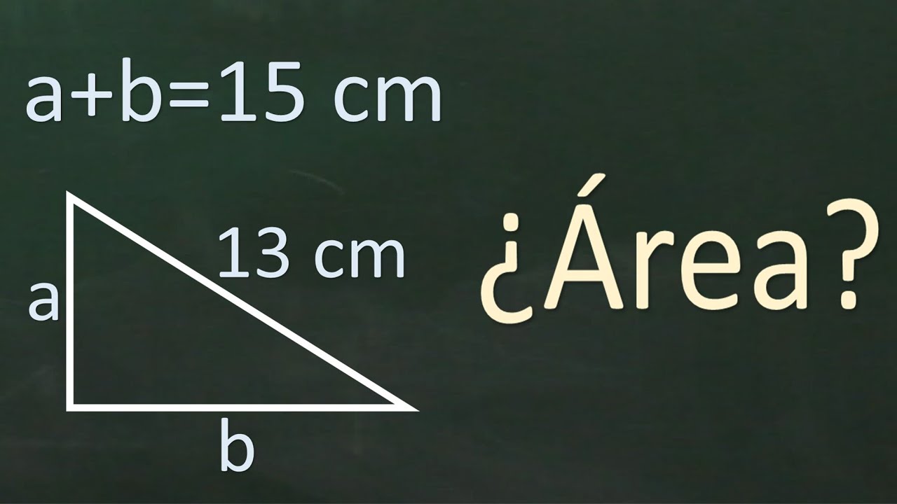 Halla el área del triángulo rectángulo