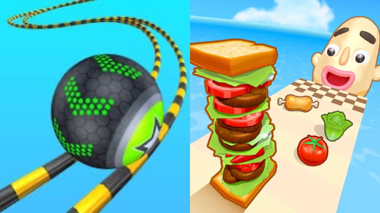 Going Balls & Sandwich Runner - All Level Gameplay New update Gameplay 2026