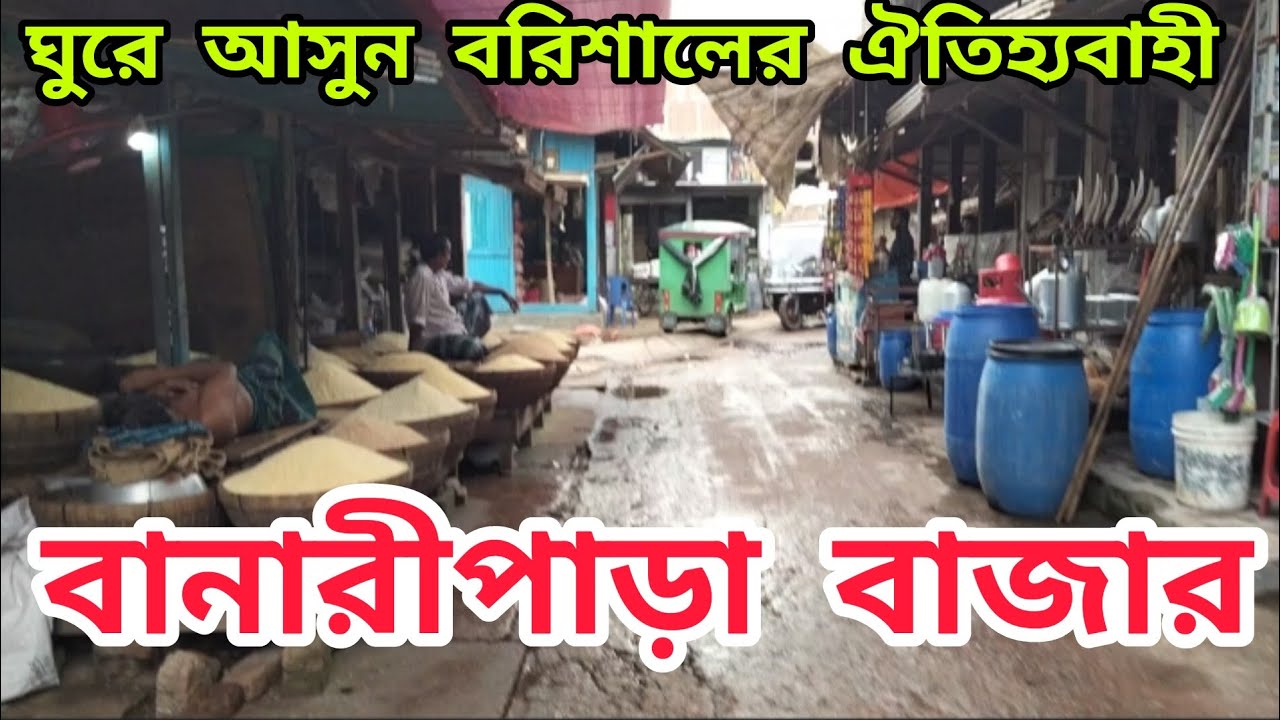 বানারীপাড়া বাজার, বানারীপাড়া উপজেলা, বরিশাল। Banaripara Bazar, Banaripara Upazila, Barisal.