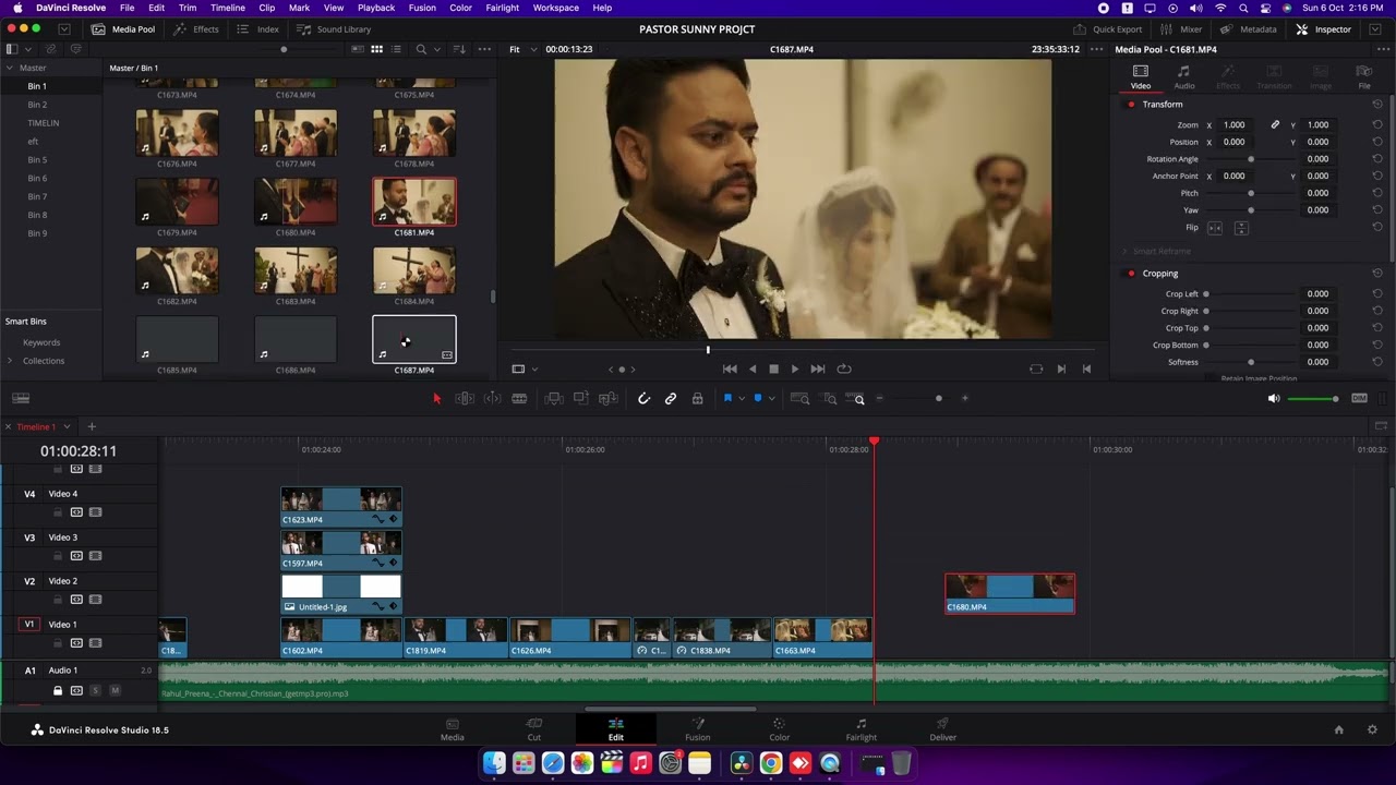 DaVinci Resolve ll TEASER EDIT ll TUTORIAL ll christan Wedding 2024