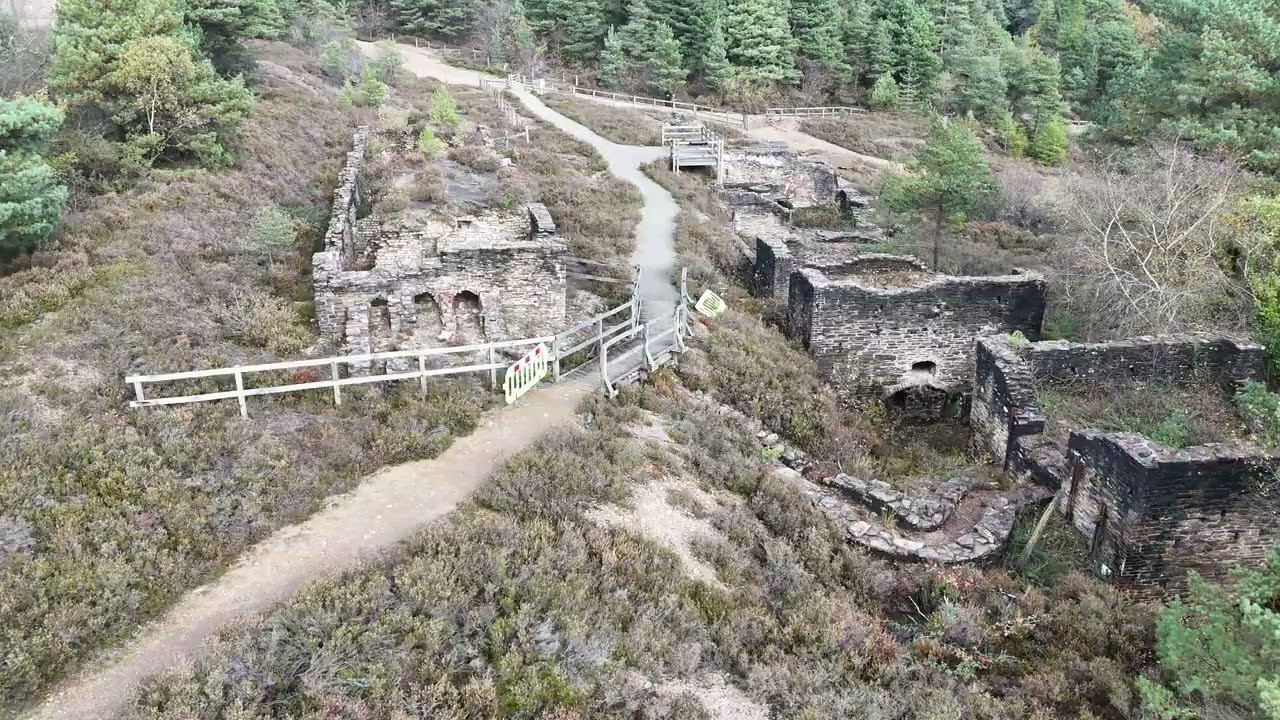 Abandoned Mine Devon Great consols 4K Drone footage