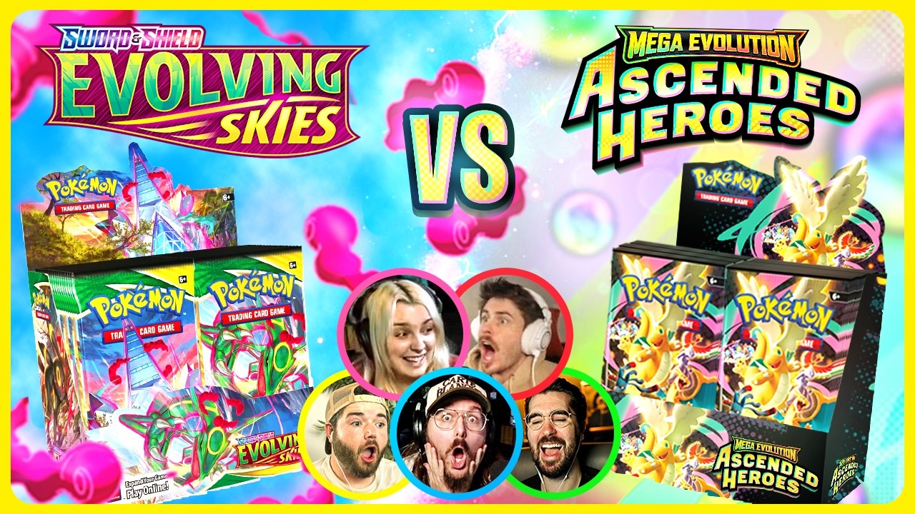 $2500 Evolving Skies Booster Box vs Ascended Heroes Booster Box (ft. Vanoss Crew & Kelly)