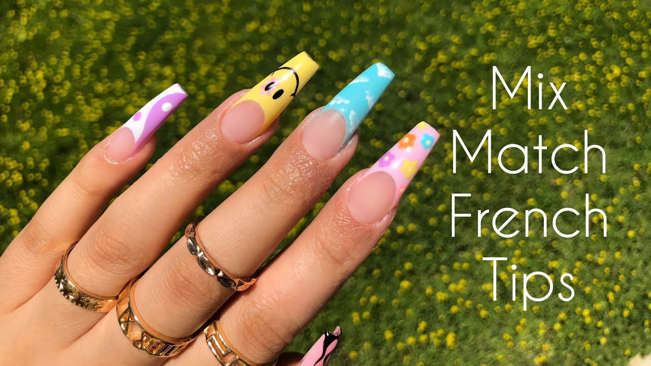 Mix Match French Tips | Beetles Gel Polish | Apres Gel X Dupe | Nail Tutorial