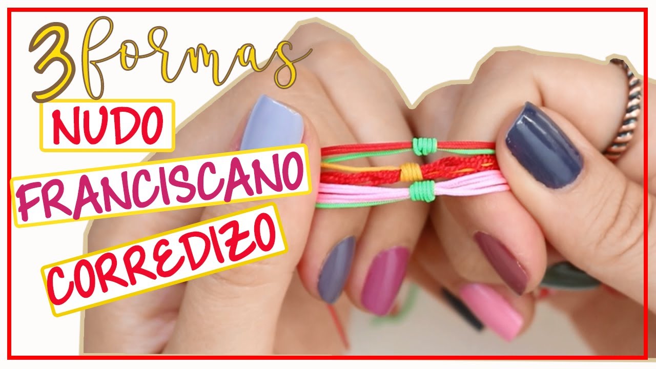 3 NUDOS FRANCISCANOS para cerrar PULSERAS de HILO🧵📿 Súper Fácil