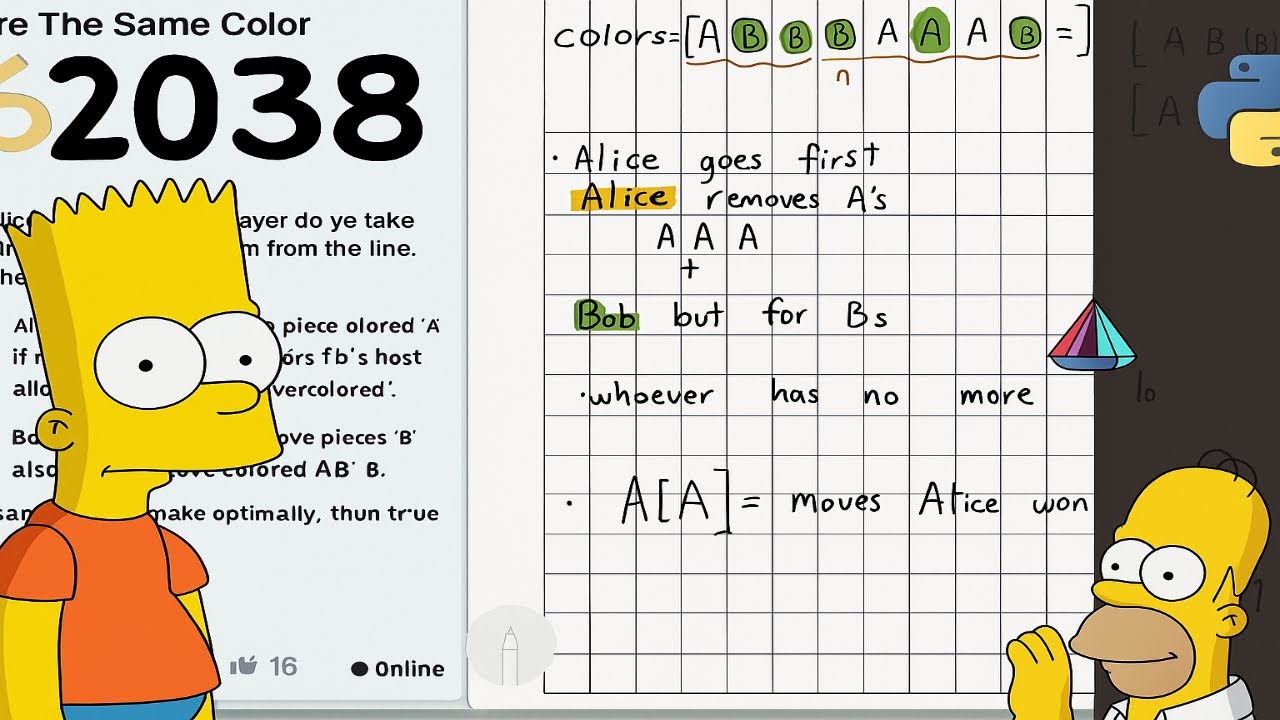 Leetcode 2038. Remove Colored Pieces if Both Neighbors are the Same Color