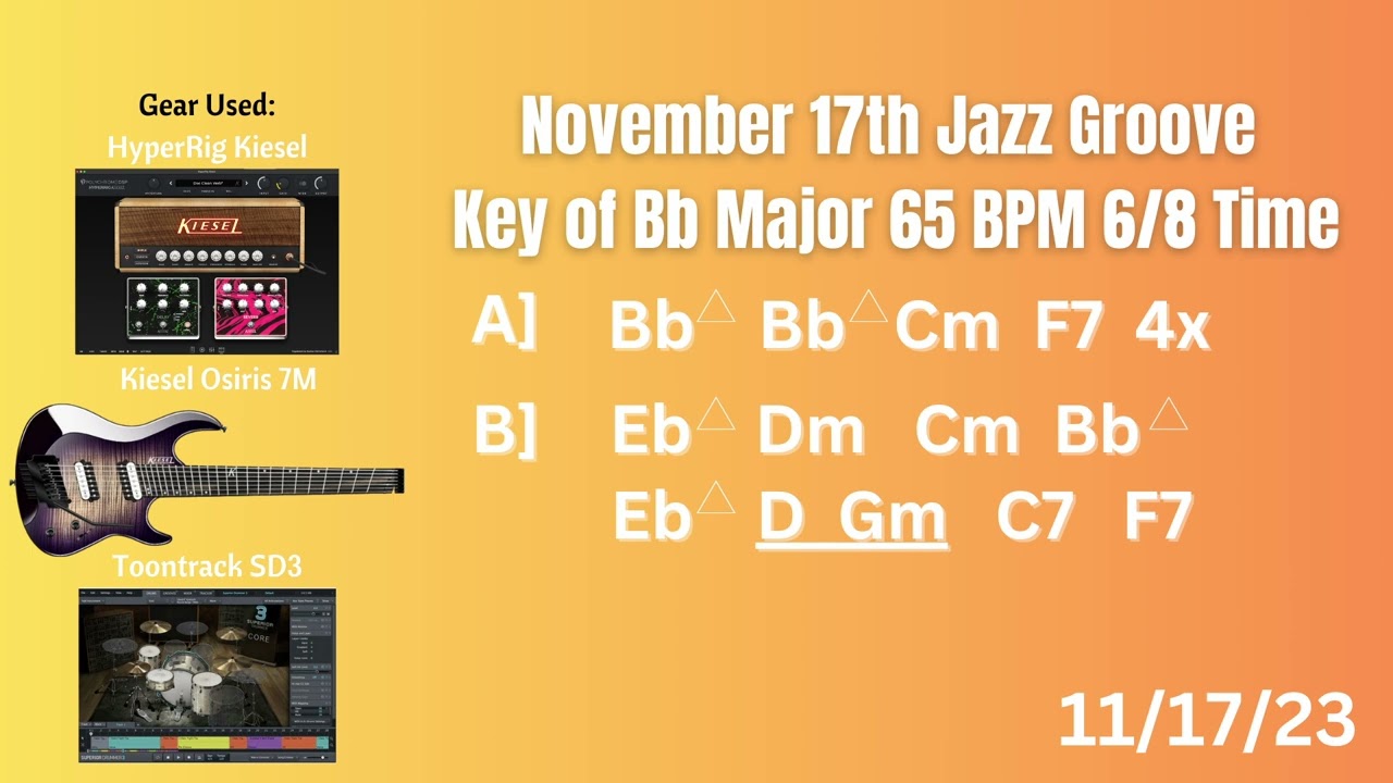 Nov 17th Jazz Groove in Bb Major Preview | Doctor's Approved Backing Tracks
