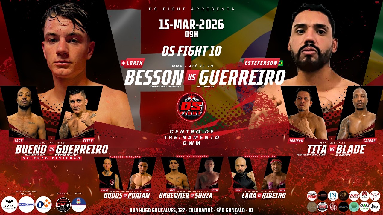 PESAGEM OFICIAL - DS FIGHT 10ª EDIÇÃO