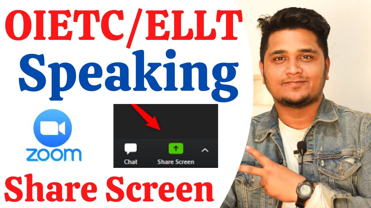 How To Share Screen In OIETC/ELLT Speaking |  Sharing Screen In Zoom Meeting.