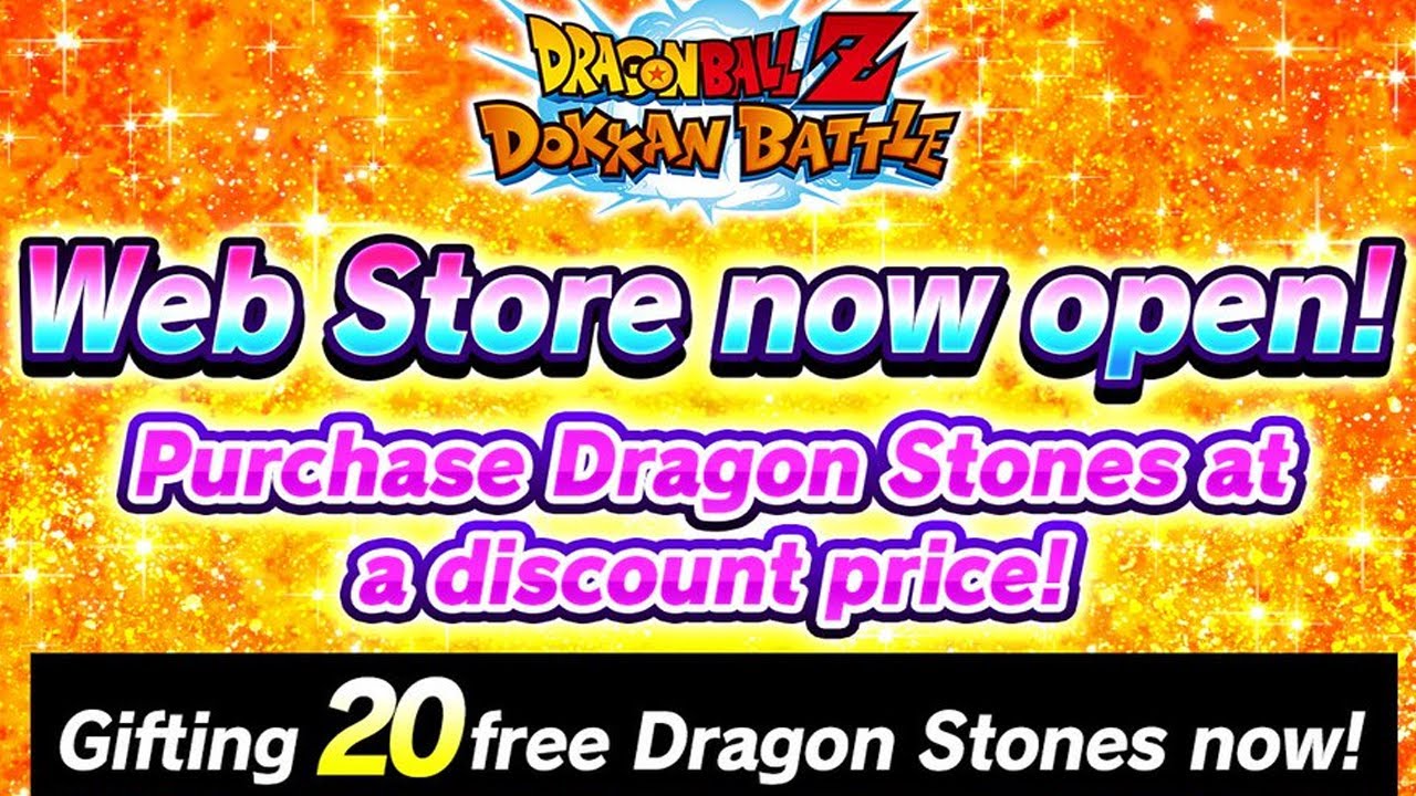 RED ALERT!!!! THE DOKKAN WEB STORE IS NOW LIVE!!! 20 FREE STONES FOR EVEYRONE!! (DBZ: Dokkan Battle)