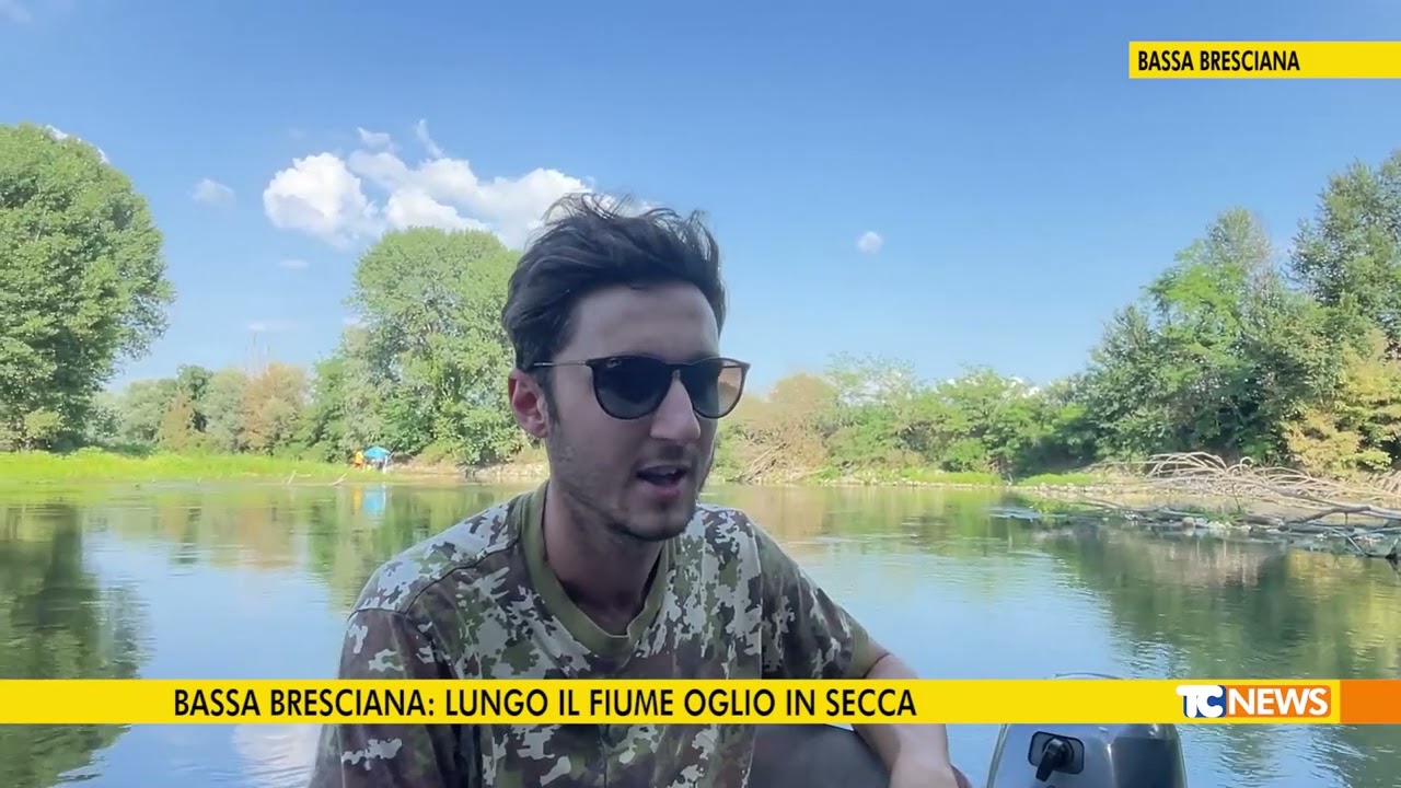 Bassa Bresciana: lungo il fiume Oglio in secca