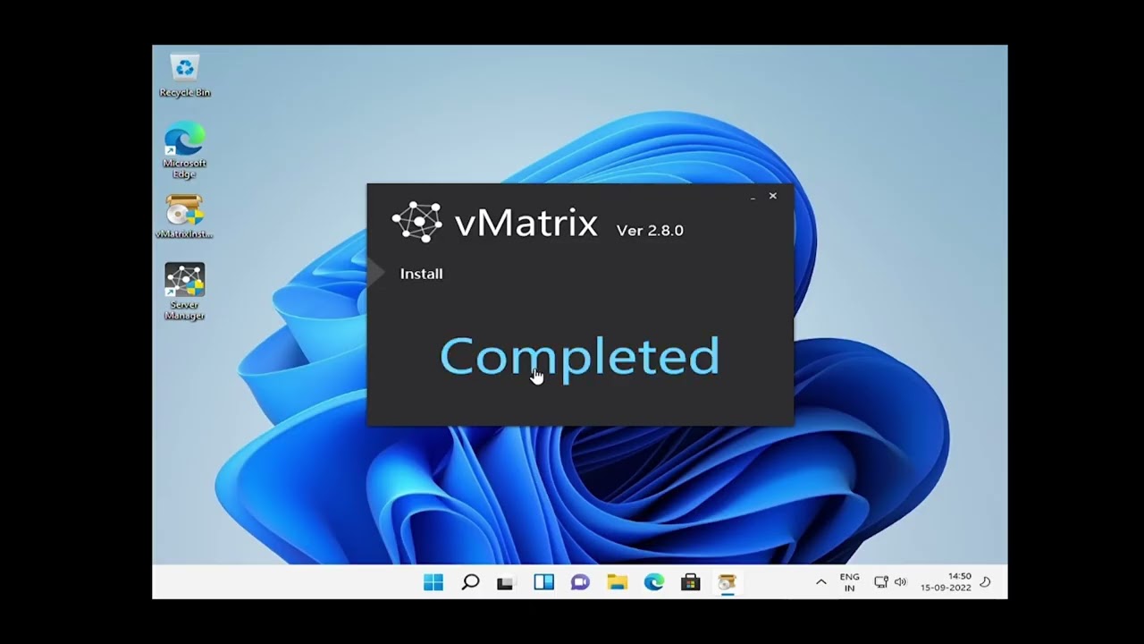 Vmatrix Server Manager in windows 11 OS