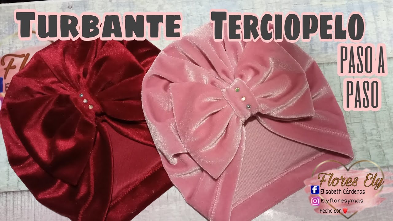 COMO HACER UN ELEGANTE TURBANTE EN  TELA  TERCIOPELO // floresely
