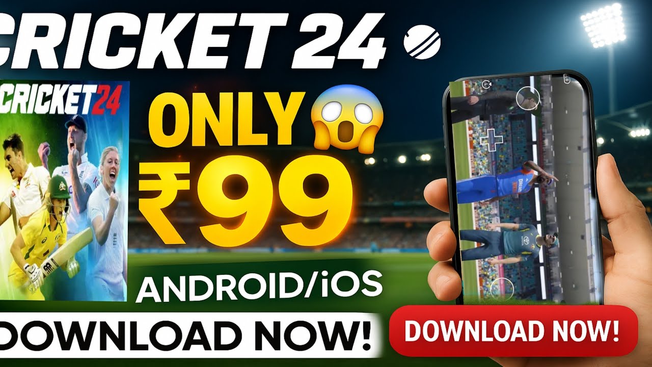 Cricket 24 Gameplay In Mobile -- Best Cricket Game For Android/ ios ?