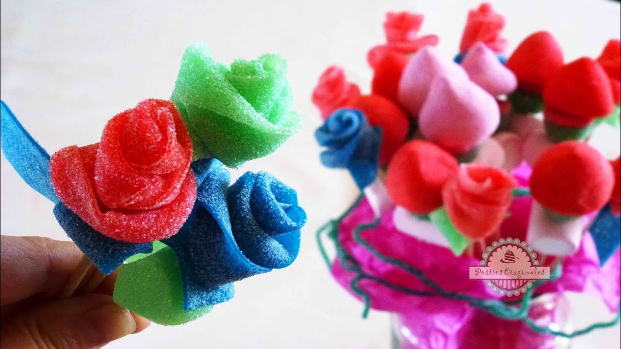 Ramo de Chuches - ¿Cómo se hace un Ramo de Rosas de Golosinas?