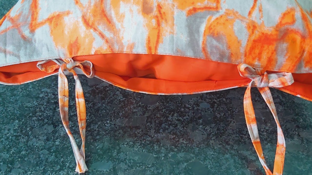 Simple pillow cover cutting & stitching DIY Ruffle|Frill Envelope pillow cover from leftover fabric