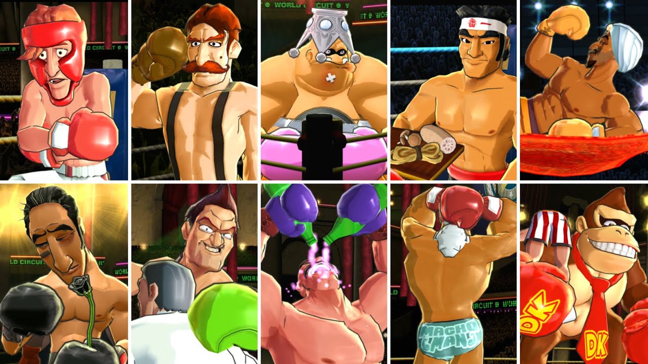 Punch-Out!! Wii HD - All Animations (Intros, Pre-Round, Intermissions, KO & TKO, Defeat, Quotes)