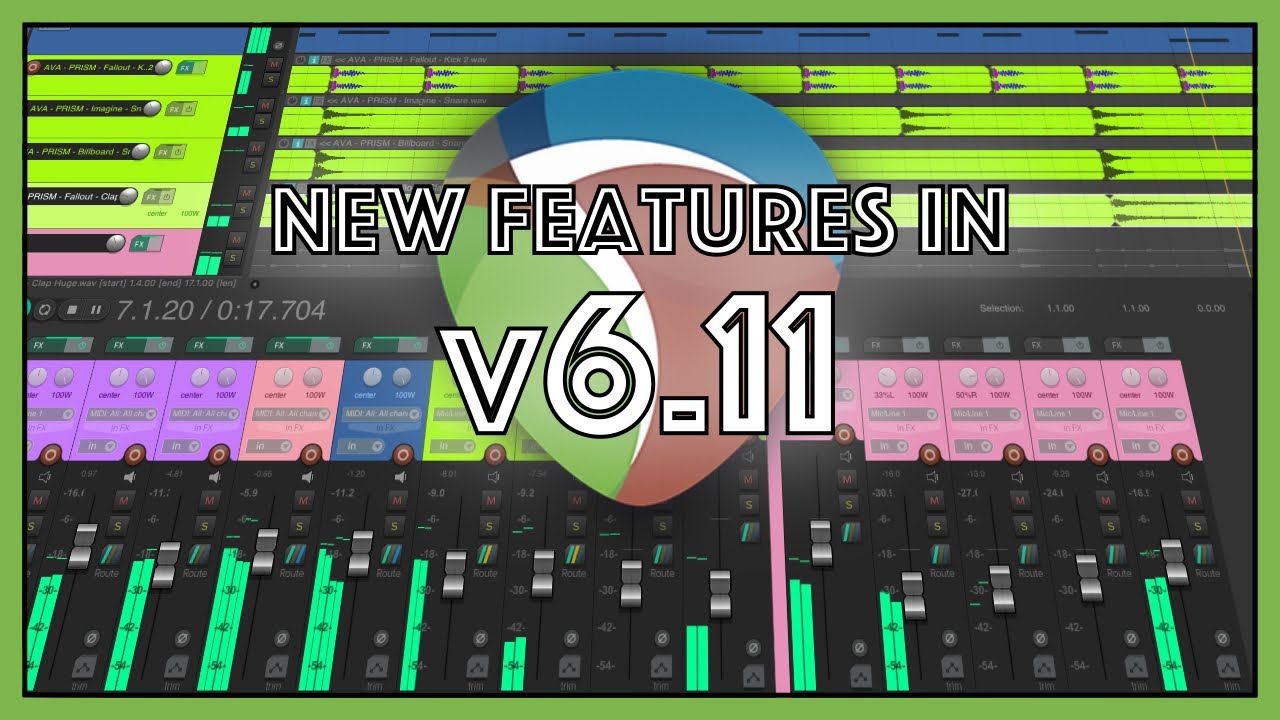 What's New in REAPER 6.11 update - mixer scroll fix, more metadata functions, global color adjust