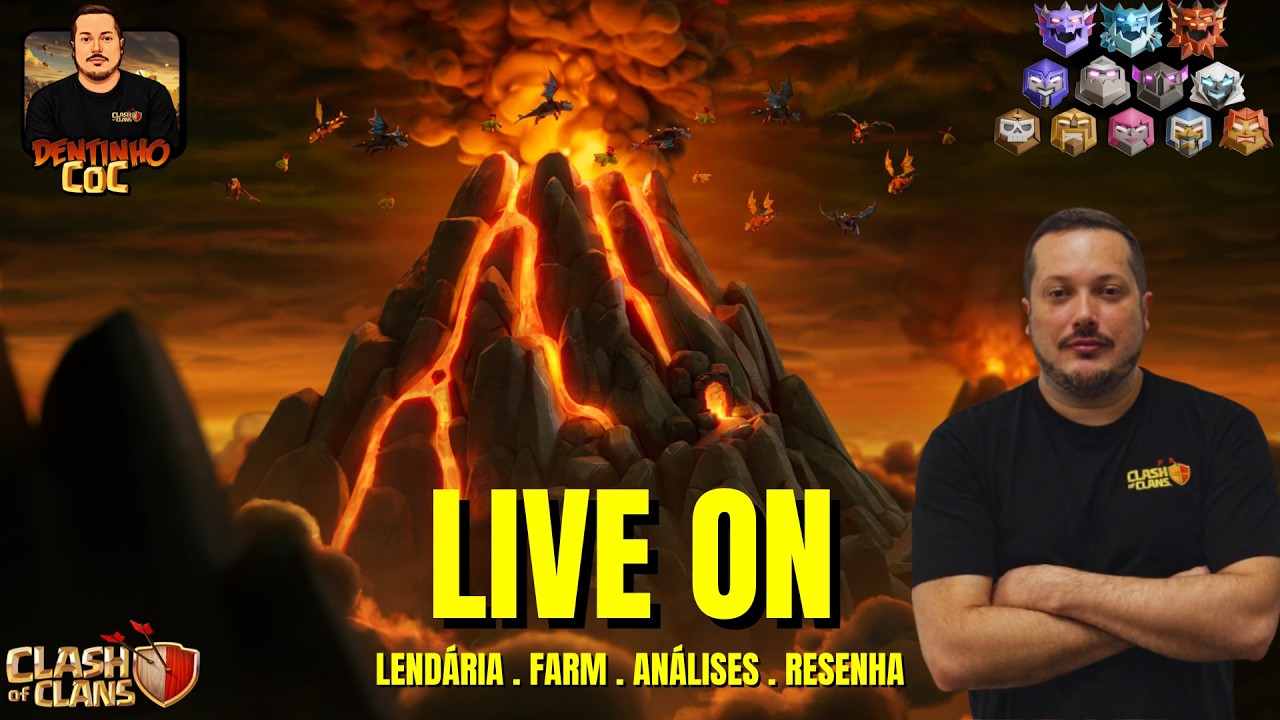 ATAQUES LENDÁRIA, FARM, ANÁLISES E AQUELA RESENHA - CLASH OF CLANS