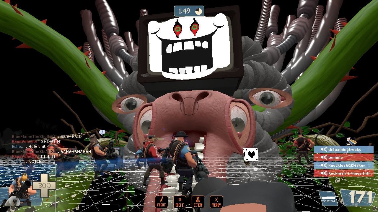 Team Fortress 2 — карта Photoshop Flowey (Undertale)