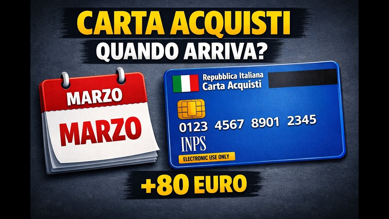 Ricarica Carta Acquisti MARZO 2026: Date e Requisiti, quando arrivano gli 80 euro?