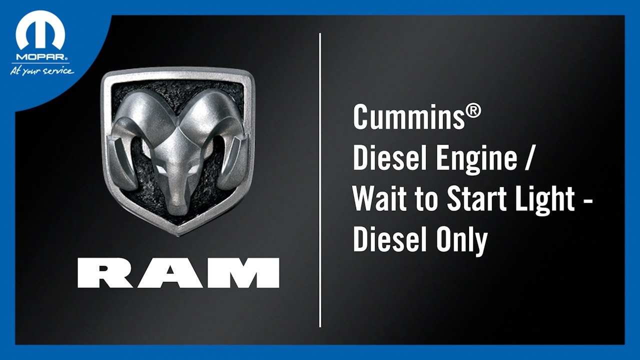 Cummins&reg; Diesel Engine / Wait to Start Light | How To | 2024 Ram Heavy Duty Trucks