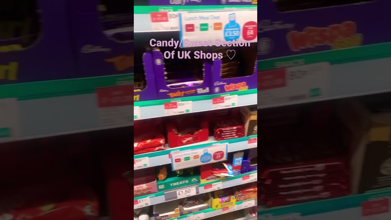 Inside UK shops candy/sweets section ♡ #shorts #food #sweet #uk