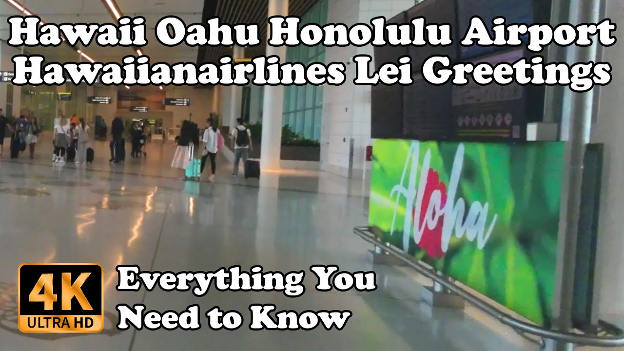 Hawaii Oahu Honolulu HNL Airport Walkthrough & Lei Greetings from Hawaiian Airlines
