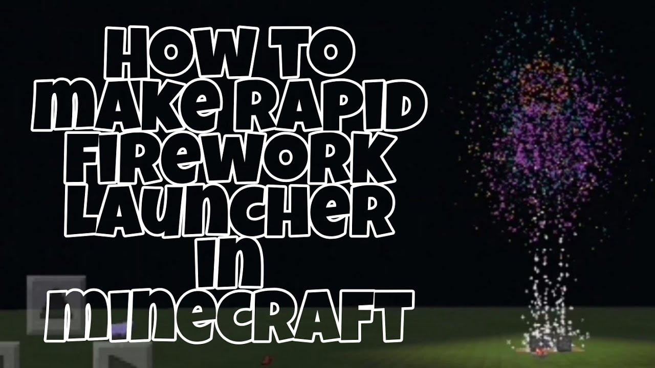 How to make rapid firework launcher in minecraft (Java/Bedrock) | Super Easy