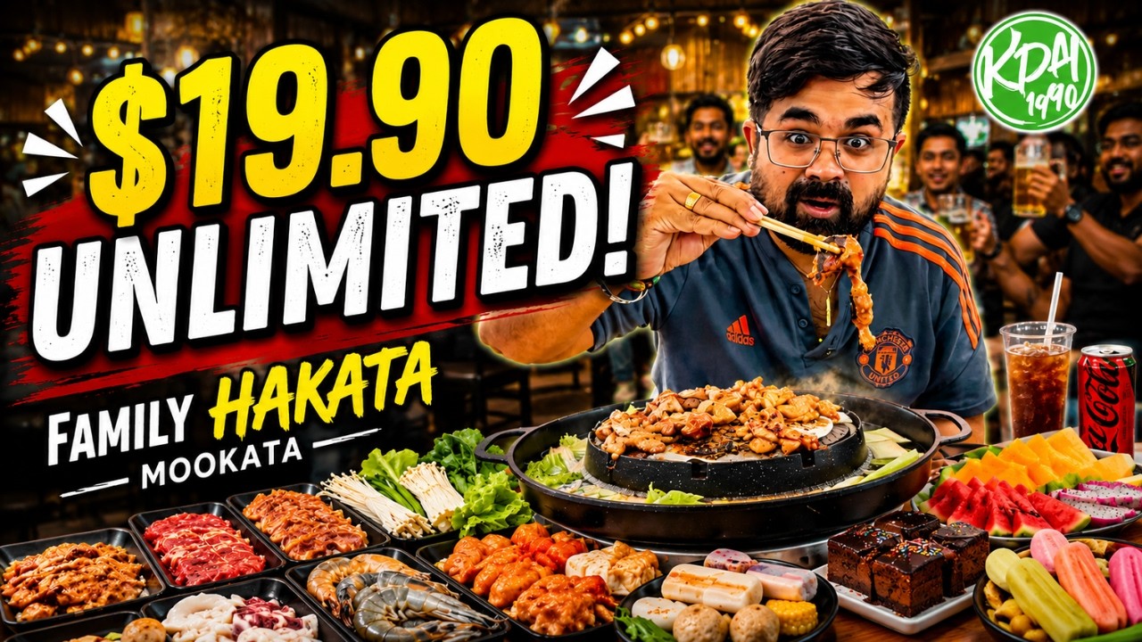 $19.90 UNLIMITED Mookata In Singapore?! | Tamil Food Explorer Ep.86 | Family Hakata