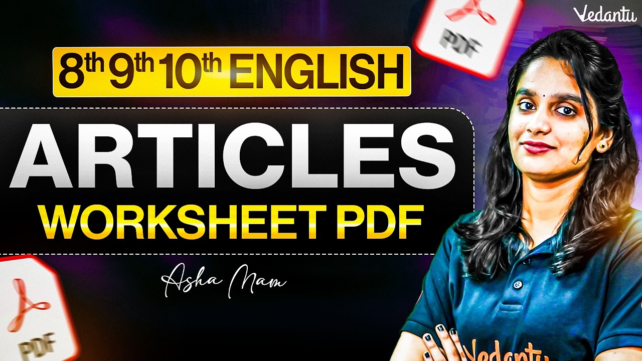 8th, 9th and 10th English | Articles Worksheet PDF | TN State Board | Asha Ma'am #aanthe #articles