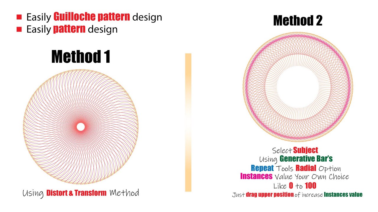 Easily Create a Guilloche Pattern | Generative AI Bar |  Adobe Illustrator CC 2024 Tutorial