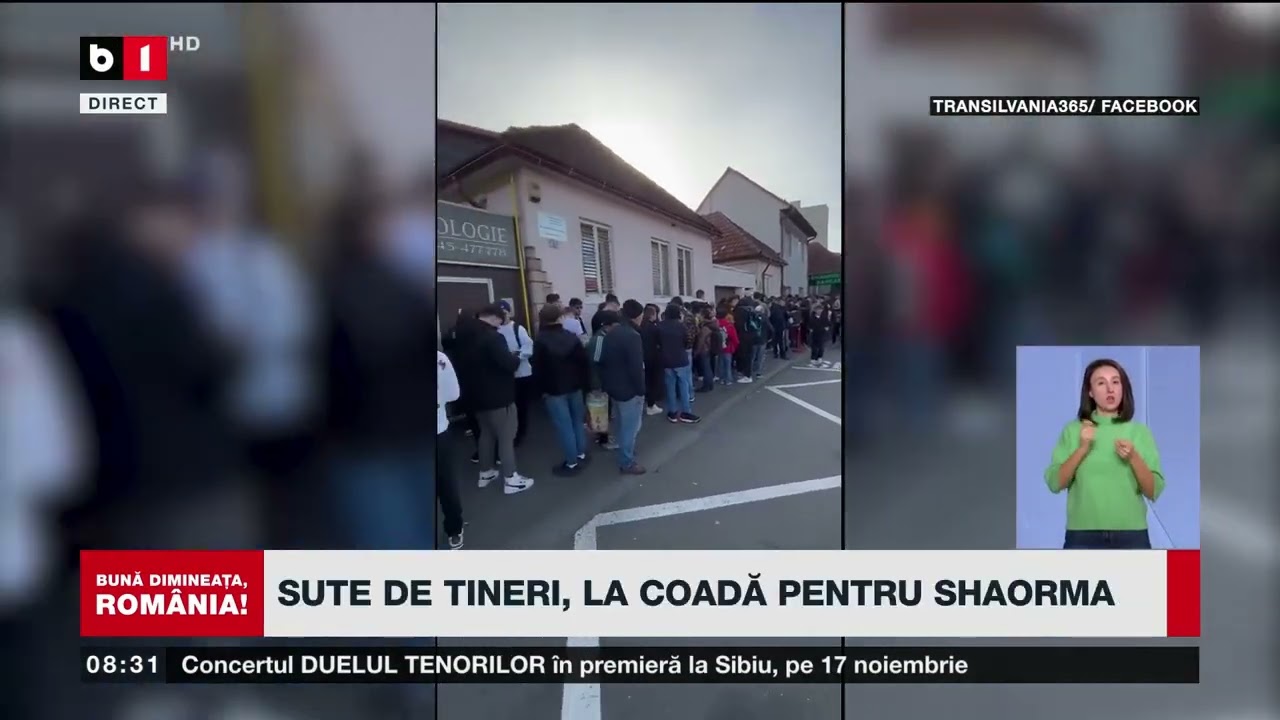 COADĂ IMENSĂ PENTRU SHAORMA GRATIS LA BRAȘOV_Știri B1TV_17 oct. 2025