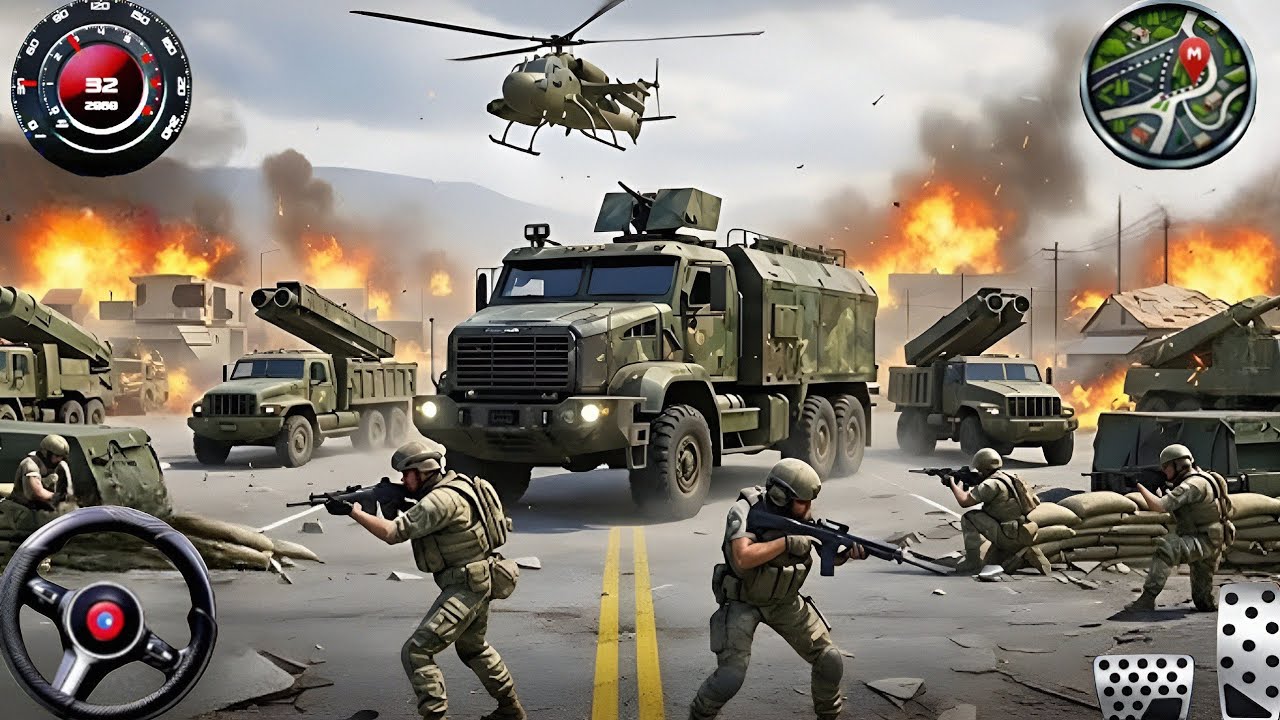 Army Truck Driving Cargo Games 2020-Us Offroad Army Track Driving Simulator... 