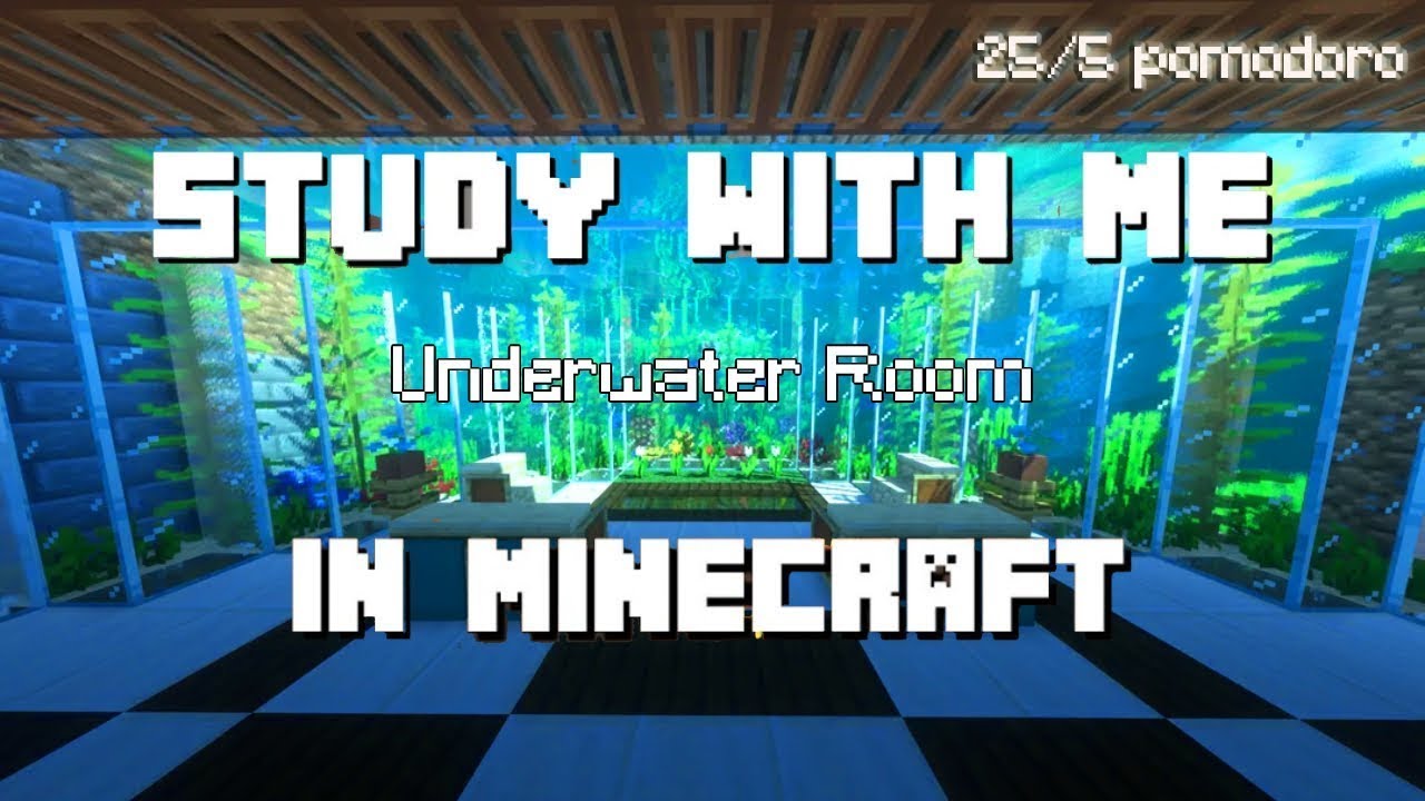 Study Ambience in Minecraft for 🌊 Ocean Lovers ⌛ Pomodoro 25/5