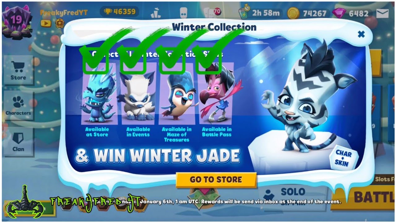 Zooba: New Winter Jade & Snow Event Completed #zooba #newskin #gameplay