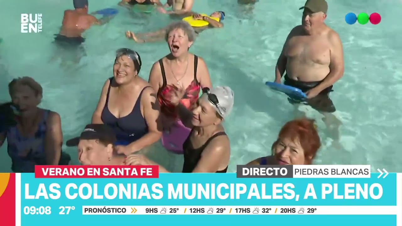 Los adultos mayores disfrutan de la colonia municipal en Piedras Blancas