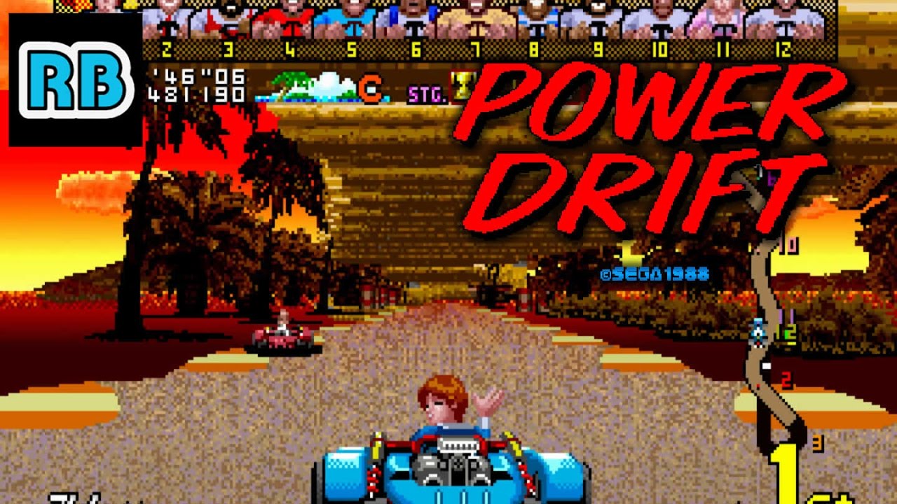 1988 [60fps] Power Drift Course C 7'03''07 ALL