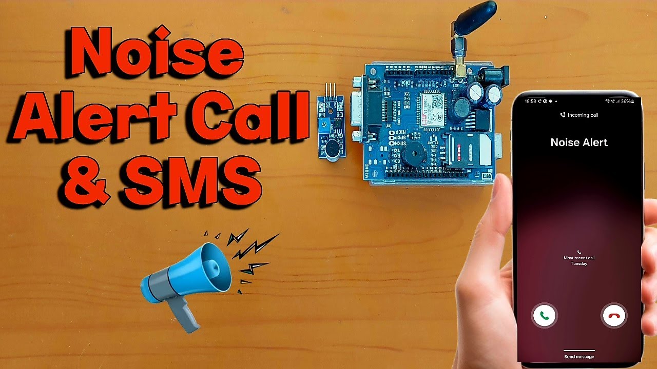 Noise Alert System with Call & SMS | Arduino Uno + GSM SIM 800C Module | Sound Level Monitor