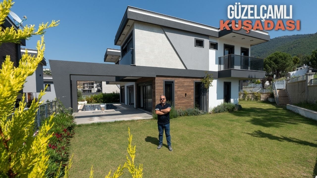 Kuşadası Güzelçamlı'da Bol Oksijenli Deniz Manzaralı Geniş ve Ferah Satılık Villa #215